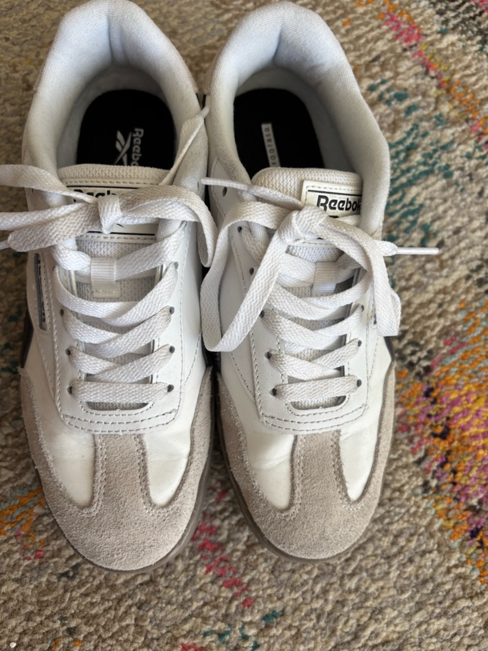 Women’s White & Black Low-Profile Sneakers
